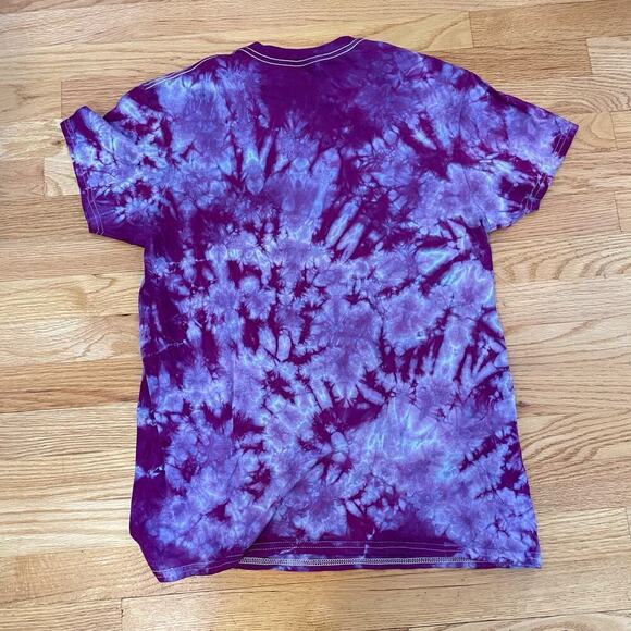handmade tie dyed unisex tshirt M purple crackle ice frost - Picture 8 of 8